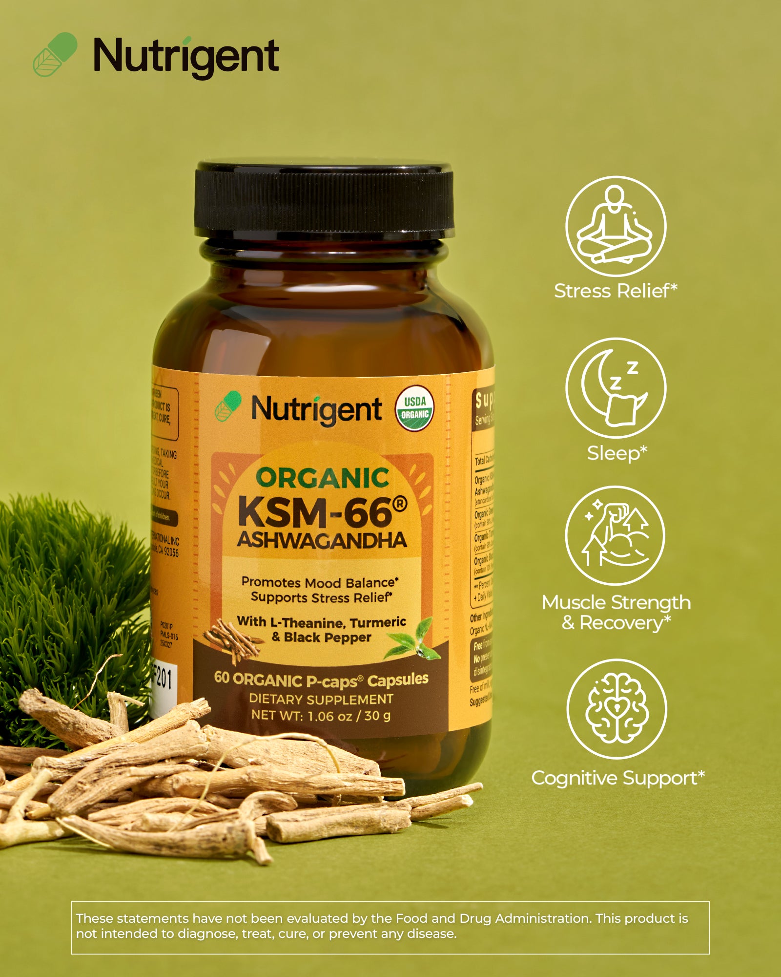 Nutrigent Organic KSM-66® Ashwagandha